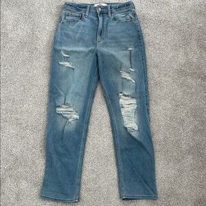 Hollister Women's Straight Leg Jeans - Light Blue